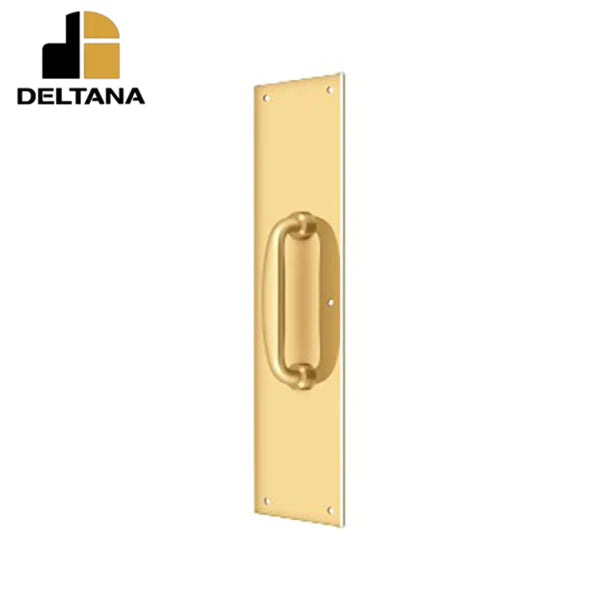 Deltana - Push Plate w/ Handle 3-1/2" x 15" - 5-1/4 Handle" - Optional Finish