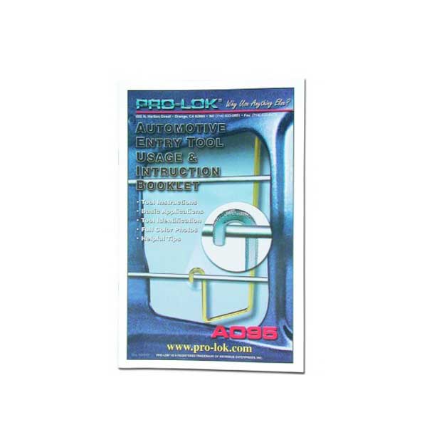 Pro-Lock - AO95 - Automotive Entry Tool Usage & Instruction Booklet - UHS Hardware