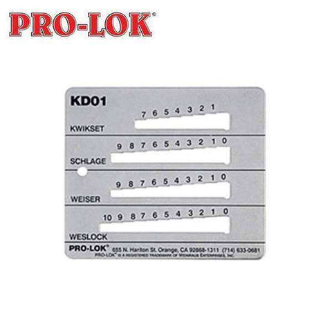 Pro-Lok - KD01 Key Decoder - KW1 - SC1 - WK1 - WE1 - UHS Hardware