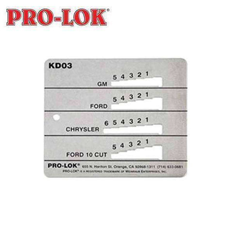Pro-Lok - KD03 Key Decoder - GM - Chrysler - Ford - 10cut - UHS Hardware