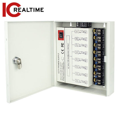 IC Realtime - PS-DC16A08HD-4DK / 8 Channel Power Supply Box / 12V DC / 16 Amp Output