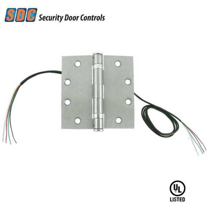 SDC - PTH-2+4Q - Energy Transfer Hinge - 6 Conductor - (x2) 18 AWG (x4) 28 AWG - 16 Amp Inrush - 626 - Dull Chrome - UHS Hardware
