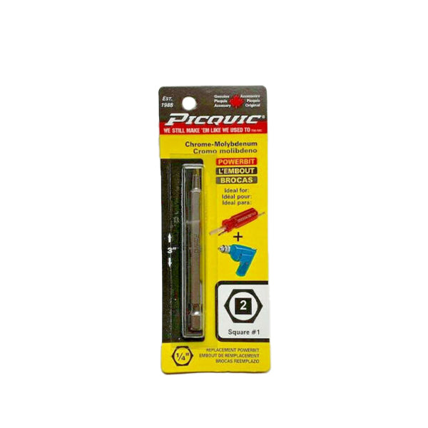 PICQUIC - 3" Length Powerbits - Optional Bit Sizes - Pozidriv - UHS Hardware
