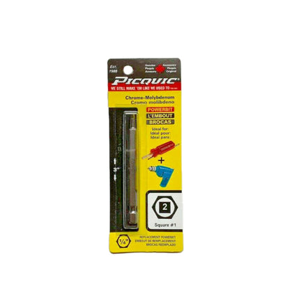 PICQUIC - 3" Length Powerbits - Optional Bit Sizes - Pozidriv - UHS Hardware