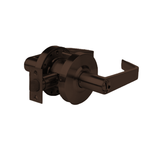 TELL - CL102068 - Standard Duty Cylindrical Leverset - Oil Rubbed Bronze - 2-3/4" Backset -  Grade 2 - Privacy