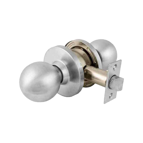 TELL - CL100023 - Heavy Duty Cylindrical Knob - Satin Stainless - 2-3/4" Backset - Grade 2 - Privacy