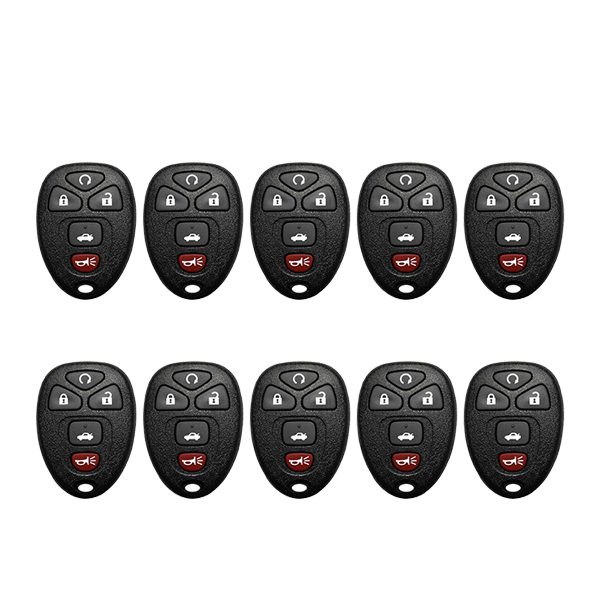 2004-2013 GM / 5-Button Keyless Entry Remote / PN: 22733524 / KOBGT04A (AFTERMARKET) (BUNDLE OF 10) - UHS Hardware