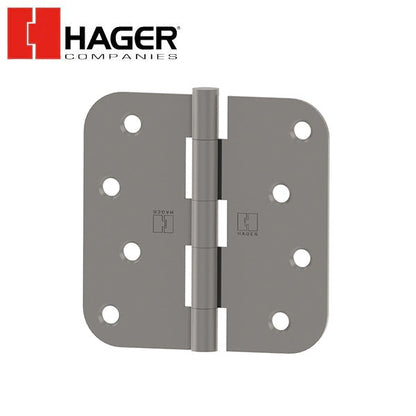 Hager - RC1842 - 5-Knuckle - Round Corner 5/8" Radius - Plain Bearing with Fasteners - 4" x 4" - Optional Finish - Optional Pin Function