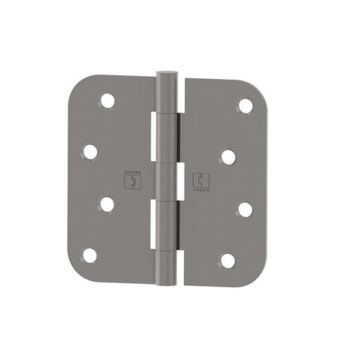 Hager - RC1842 - 5-Knuckle - Round Corner 5/8" Radius - Plain Bearing with Fasteners - 4" x 4" - Optional Finish - Optional Pin Function