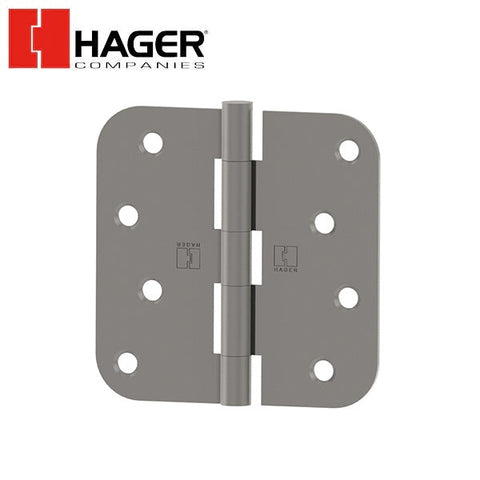 Hager - RC1842 - 5-Knuckle - Round Corner 5/8" Radius - Plain Bearing with Fasteners - 4" x 4" - Optional Finish - Optional Pin Function