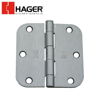 Hager - RCBB1842 - 5-Knuckle - Round Corner 5/8" Radius - Ball Bearing with Fasteners - 3.5" x 3.5" - Optional Finish