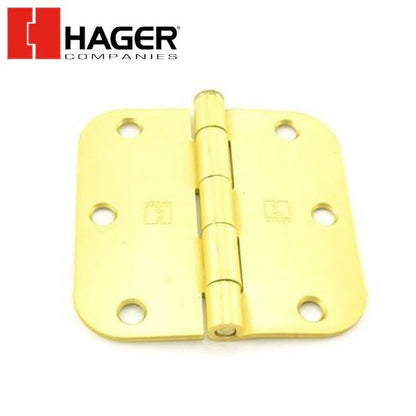 Hager - RCBB1842 - 5-Knuckle - Round Corner 5/8" Radius - Ball Bearing with Fasteners - 3.5" x 3.5" - Optional Finish