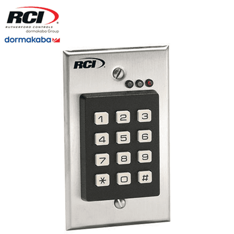 RCI 9212I - Standalone Keypad for Single Gang Flush Mount Applications - Interior Use - UHS Hardware