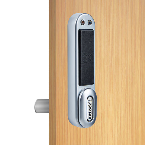 Code Locks - KL1050 - RFID Electronic Kit Lock - Up to 1/4" Door Thickness - Locker Lock - No Pre-Assembly - Optional Handing - Silver - UHS Hardware