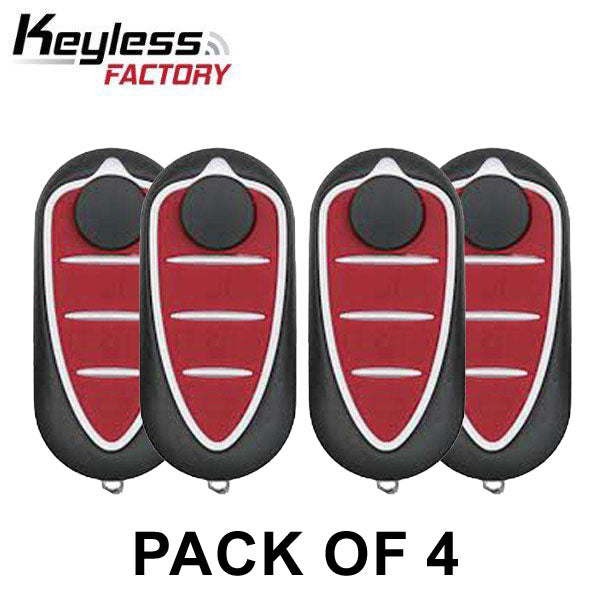 4 x 2010-2016 Alfa Romeo Giulietta / 3-Button Flip Key / 434 MHz (AFTERMARKET) (Pack of 4) - UHS Hardware