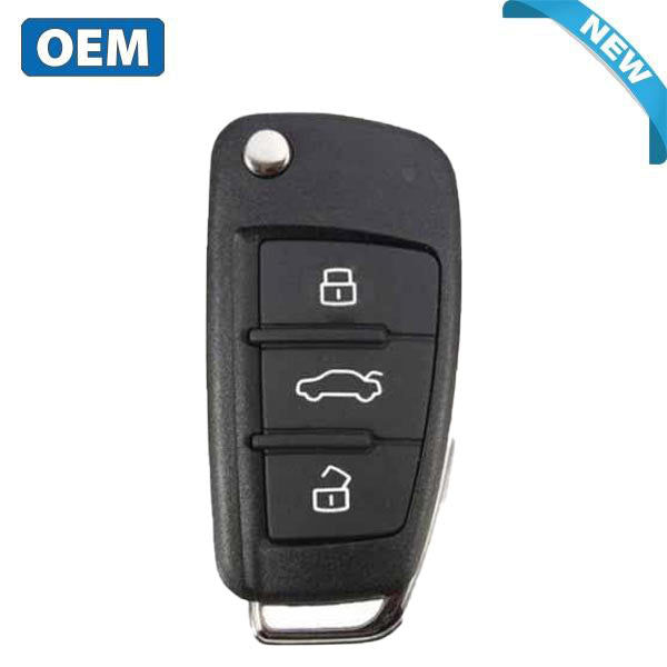 2015-2018 Audi A3 Q3 / 4-Button Flip Key / PN: BVD 837 220A / NBGFS12A71 (OEM) - UHS Hardware