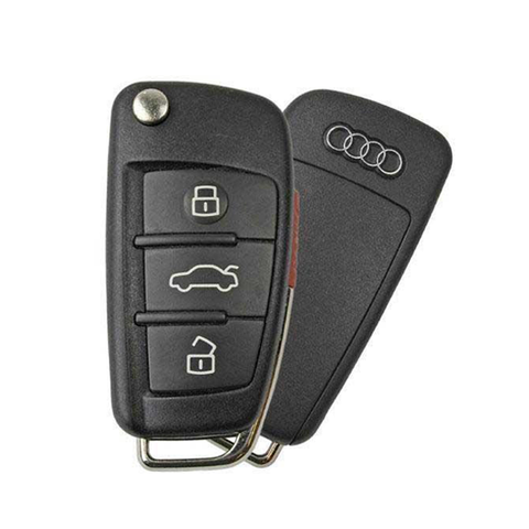 2013-2017 Audi A3 Q2L Q3 / 4-Button Flip Key / PN: 81A 837 220J / NBGFS1271M / HU66 / Comfort Access (OEM) - UHS Hardware