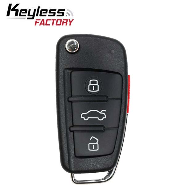 2006-2010 Audi / 4-Button Remote Flip Key / NBG009272T (RFK-AUD-72T) - UHS Hardware