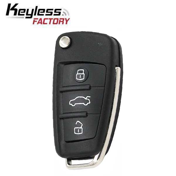 2006-2015 Audi / 3-Button Flip Key / PN: 0657660023S/ IYZ 3314 (RFK-AUD-Q78E) - UHS Hardware