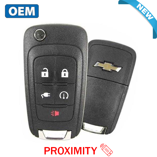 2011-2015 Chevrolet Volt / 5-Button Flip Key w/ Plug-In / PN: 22923862 / OHT05918179 / PEPS (OEM) - UHS Hardware
