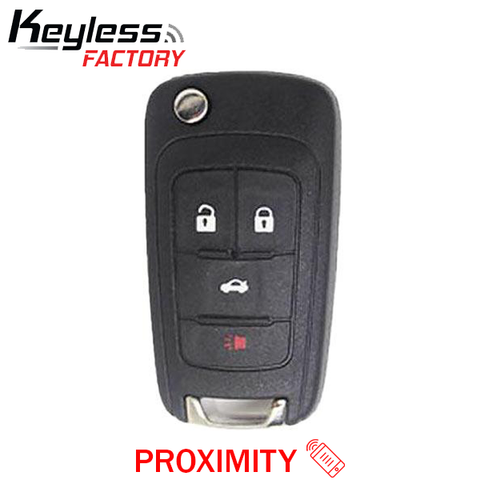 2010-2021 GM / 4-Button Flip Key / PN: 5912555 / OHT01060512 / HU100 / PEPS (AFTERMARKET) - UHS Hardware