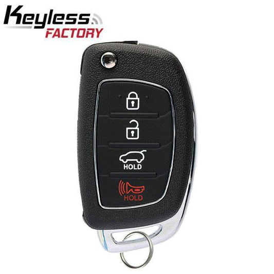 2013-2016 Hyundai Santa Fe / 4-Button Flip Key Remote / TQ8-RKE-3F04 (RFK-HY-SNT) - UHS Hardware