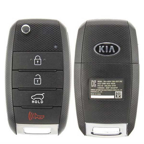 2014-2019 Kia Soul / 4-Button Flip Key / Gen 1 PS / PN: 95430-B2101 / OSLOKA-875T (PS) (OEM Refurb) - UHS Hardware