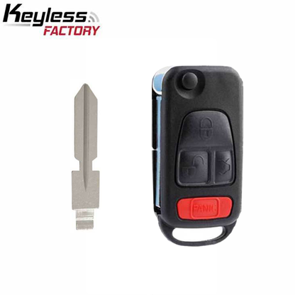 1997–2005 Mercedes SL / 4-Button Flip Key / HU39 / PCF7935 44 Chip for KR55 Key Maker (RFK-MB-006) - UHS Hardware
