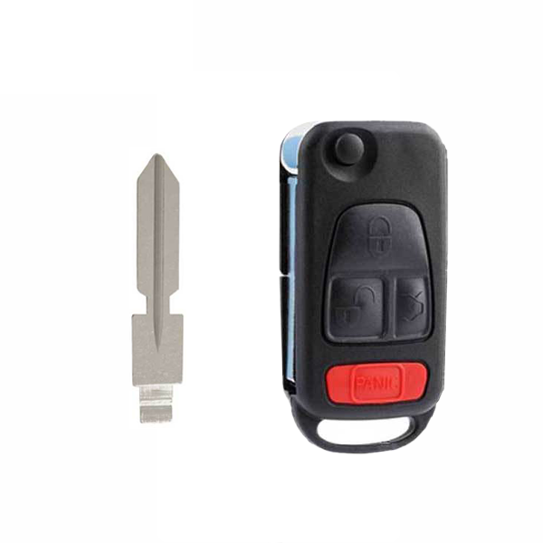 1997–2005 Mercedes SL / 4-Button Flip Key / HU39 / PCF7935 44 Chip for KR55 Key Maker (RFK-MB-006) - UHS Hardware