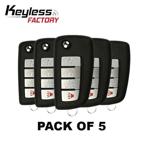 5 x 2002-2017 Nissan Infiniti / 4-Button Flip Key / NI04 / NEW STYLE / KBRASTU15 / (BUNDLE OF 5) - UHS Hardware