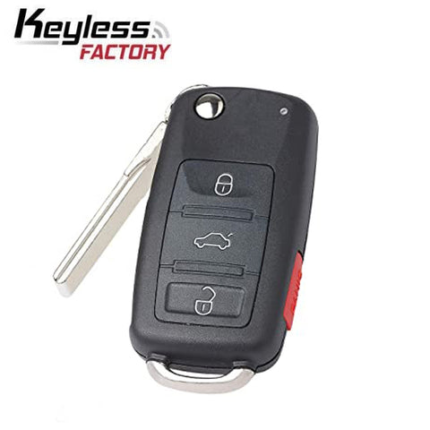 2012-2018 Volkswagen / 4-Button Flip Key / PN: 5KO837202AD  / NBGFS93N (MQB) (RFK-VW-93QB) - UHS Hardware