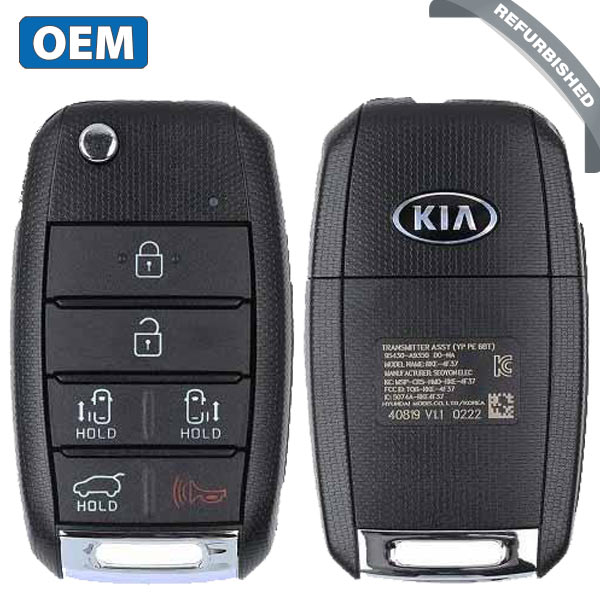 2019-2021 Kia Sedona / 6-Button Flip Key / PN: 95430-A9350 / TQ8-RKE-4F37 (YP PE 6BT) (OEM Refurb) - UHS Hardware