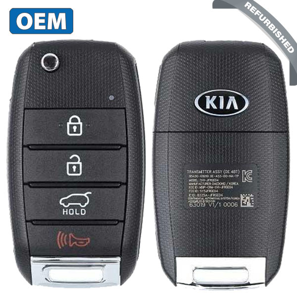 2017-2019 Kia Niro / 4-Button Flip Key / PN: 95430-G5010 / SY5JFRGE04 (DE 4BT) (OEM Refurb) - UHS Hardware