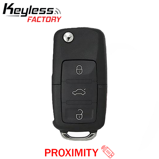 2011-2016 Volkswagen / 4-Button Flip Key / PN: 5K0837202AK / NBG010206T / HU66 / KESSY (AFTERMARKET) - UHS Hardware