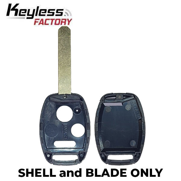 2006-2013 Honda / 3-Button Remote Head Key SHELL / HO01 / MLBHLIK-1T, N5F-S0084A (RHS-HON-1060-3) - UHS Hardware