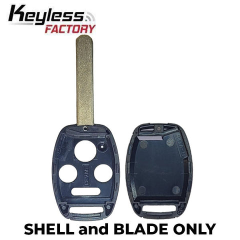 2006-2014 Honda Acura / 4-Button Remote Head Key SHELL / HO01 / MLBHLIK-1T, KR55WK49308, N5F-S0084A (RHS-HON-1061-4) - UHS Hardware