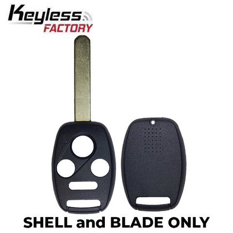 2006-2014 Honda Acura / 4-Button Remote Head Key SHELL / HO01 / MLBHLIK-1T, KR55WK49308, N5F-S0084A (RHS-HON-1061-4) - UHS Hardware