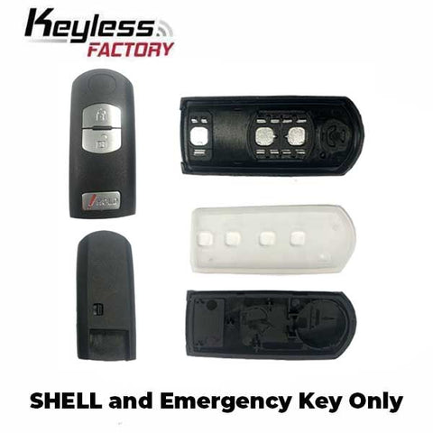 2010-2013 Mazda 3 / 3-Button Smart Key SHELL for WAZX1T768SKE11A03 (AFTERMARKET) - UHS Hardware