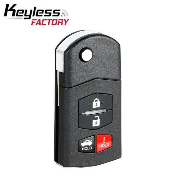 2009-2010 Mazda 6 / 4-Button Flip Key / PN: 4238A-41525 / 5WK43451E (RK-MZ-451-4) - UHS Hardware