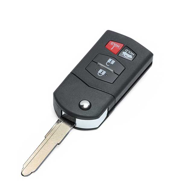 2009-2010 Mazda 6 / 4-Button Flip Key / PN: 4238A-41525 / 5WK43451E (RK-MZ-451-4) - UHS Hardware