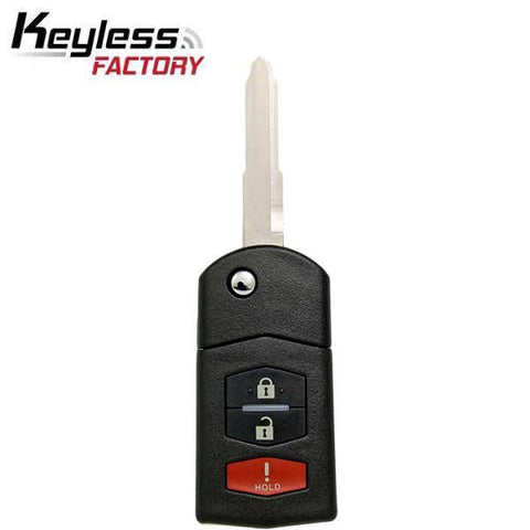 2004-2008 Mazda 6 / RX8 / 3-Button Flip Key / PN: GP7A-67-5RYB / KPU41788 / (RK-MZ-KPU-3) - UHS Hardware