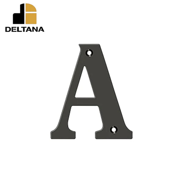 Deltana - 4" Residential Letter A - Optional Finish