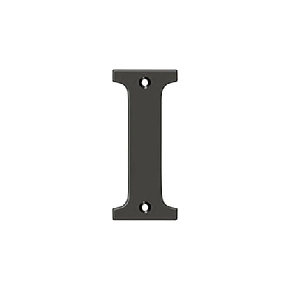 Deltana - 4" Residential Letter I - Optional Finish
