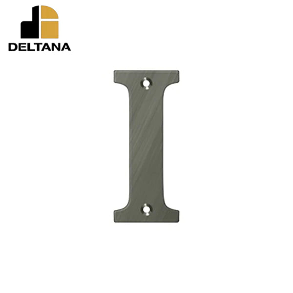 Deltana - 4" Residential Letter I - Optional Finish