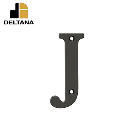 Deltana - 4" Residential Letter J - Optional Finish