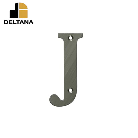 Deltana - 4" Residential Letter J - Optional Finish