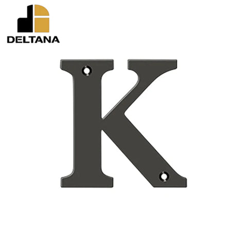 Deltana - 4" Residential Letter K - Optional Finish