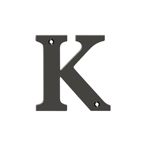 Deltana - 4" Residential Letter K - Optional Finish