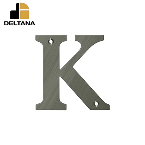 Deltana - 4" Residential Letter K - Optional Finish