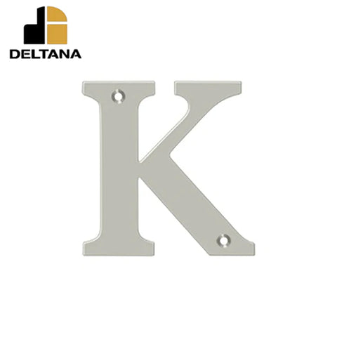 Deltana - 4" Residential Letter K - Optional Finish